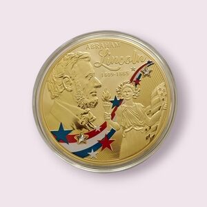 Leaders In Liberty Abraham Lincoln Proof Colossal Commemorative Coin 70mm w/COA